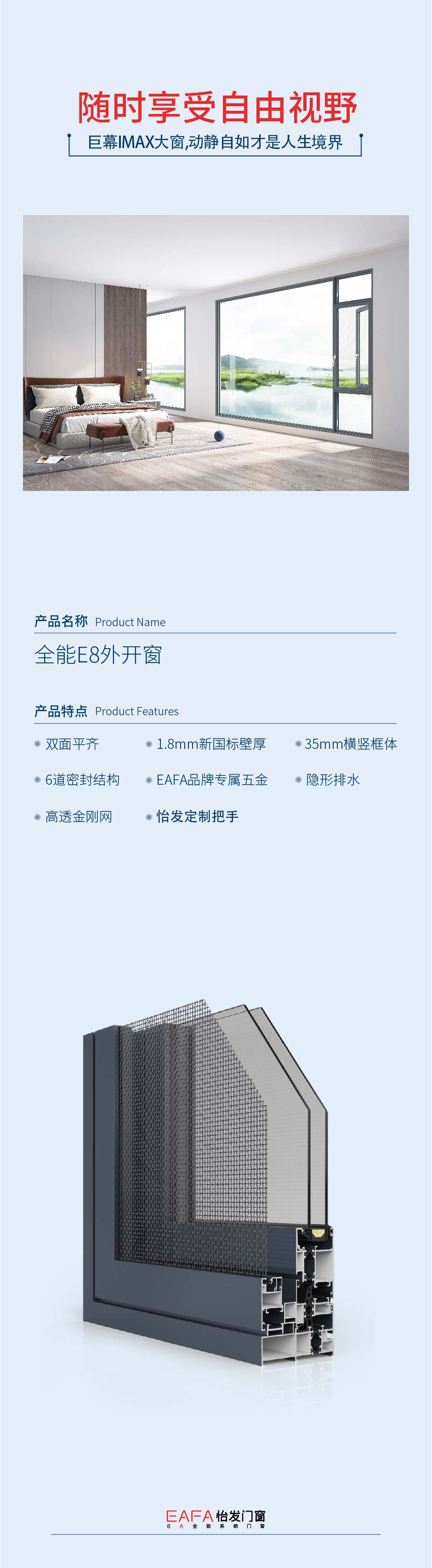 怡發(fā)門(mén)窗全能E8外開(kāi)窗